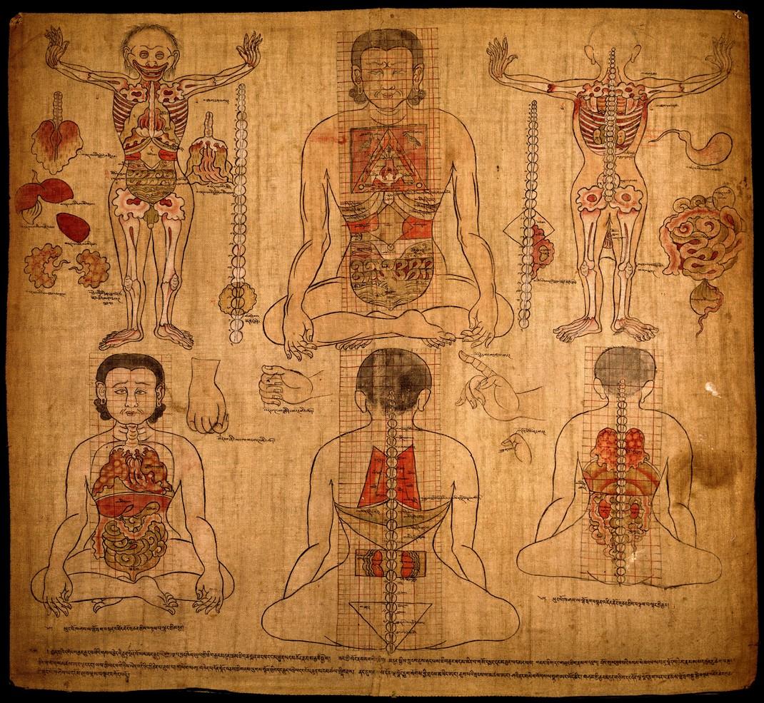 Buddhist Tibetan diagram of the body